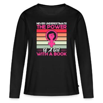Droits des femmes Autonomisation féministe - T-shirt manches longues Premium bio Femme - noir - Devant - Julia (174cm)