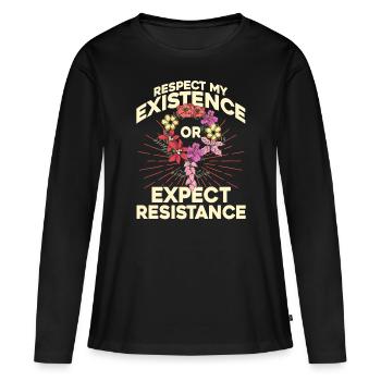 Droits des femmes Autonomisation féministe - T-shirt manches longues Premium bio Femme - noir - Devant - Julia (174cm)