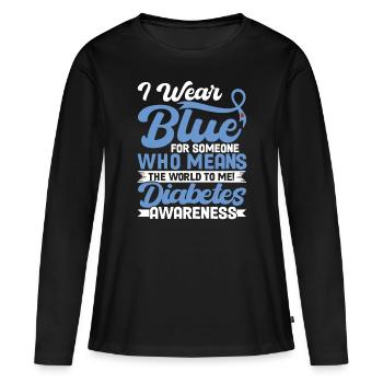 Diabetes cure diabetes month adolescent diabet - Women's Premium Organic Long Sleeve Shirt - black - Front - Julia (174cm)