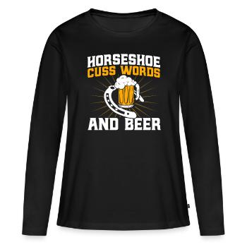 Horseshoe Throwing Horseshoe Throwing Horseshoe Throwing Game - Women's Premium Organic Long Sleeve Shirt - black - Front - Julia (174cm)