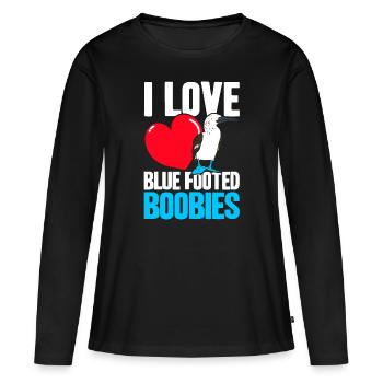 Tölpelvogel Seevogel Tölpel Geschenk - Frauen Premium Bio Langarmshirt - Schwarz - Vorne - Julia (174cm)