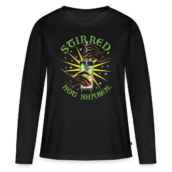 Agité Secoué - T-shirt manches longues Premium bio Femme - noir - Devant - Julia (174cm)