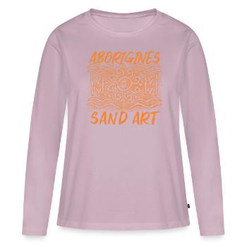 Aborigines Sand Art - Frauen Premium Bio Langarmshirt - Altrosa - Vorne - Julia (174cm)