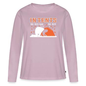 in tents move the tent bag the tent - Women's Premium Organic Long Sleeve Shirt - dusky pink - Front - Julia (174cm)
