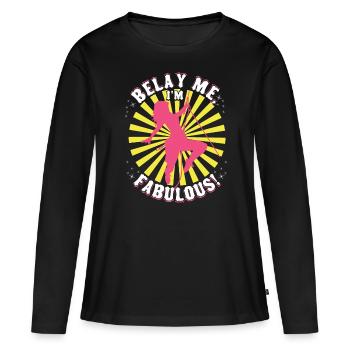 Assurez-moi, je suis fabuleux ! - T-shirt manches longues Premium bio Femme - noir - Devant - Julia (174cm)