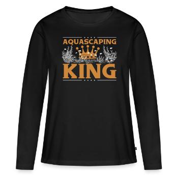 Roi de l’aquascaping - T-shirt manches longues Premium bio Femme - noir - Devant - Julia (174cm)