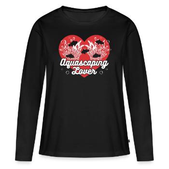 Amateur d’aquascaping - T-shirt manches longues Premium bio Femme - noir - Devant - Julia (174cm)