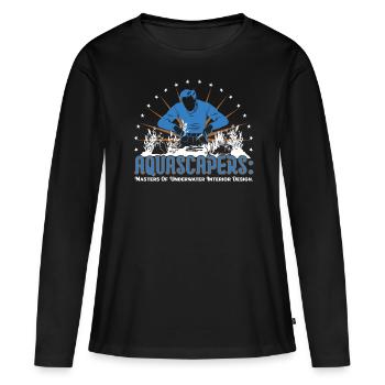 Maîtres du design d’intérieur sous-marin. - T-shirt manches longues Premium bio Femme - noir - Devant - Julia (174cm)