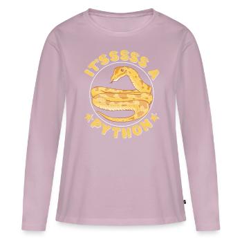 It'sssss a Python - Women's Premium Organic Long Sleeve Shirt - dusky pink - Front - Julia (174cm)