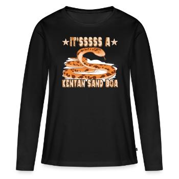 C’est un boa des sables du Kenya - T-shirt manches longues Premium bio Femme - noir - Devant - Julia (174cm)