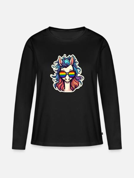 LGBTQ Pride Month - Frauen Premium Bio Langarmshirt - Schwarz