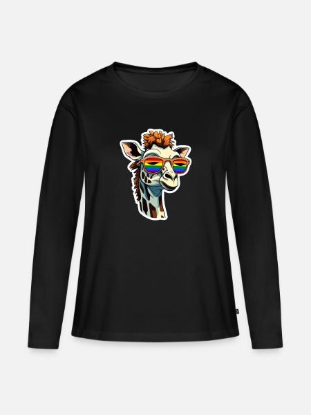 LGBTQ - Frauen Premium Bio Langarmshirt - Schwarz