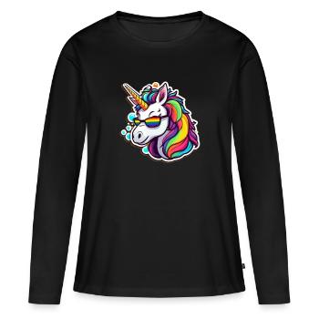 Lunettes de soleil LGBTQ Unicorn Pride Month Rainbow - T-shirt manches longues Premium bio Femme - noir - Devant - Julia (174cm)
