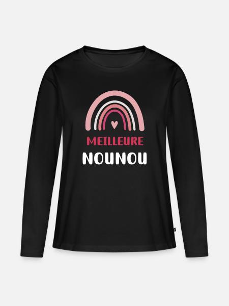 Best Rainbow Nanny - Women's Premium Organic Long Sleeve Shirt - black