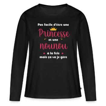 Princess Nanny - Women's Premium Organic Long Sleeve Shirt - black - Front - Julia (174cm)