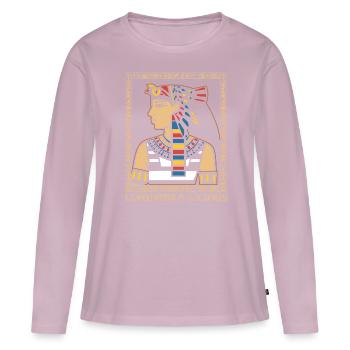 Cléopâtre-licious - T-shirt manches longues Premium bio Femme - rose poudré - Devant - Julia (174cm)