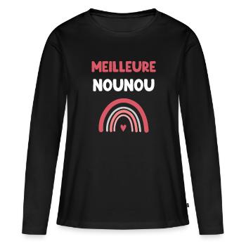 Best Rainbow Nanny Nanny Nanny Gift - Women's Premium Organic Long Sleeve Shirt - black - Front - Julia (174cm)