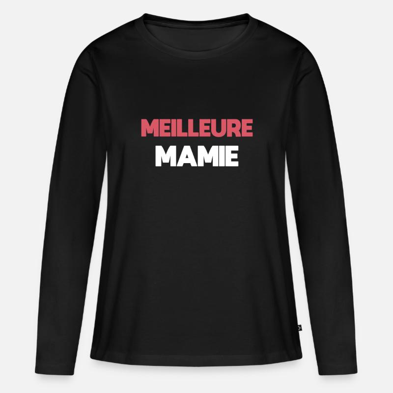 Bestes Oma Geschenk Oma - Frauen Premium Bio Langarmshirt - Schwarz