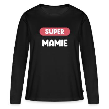 Super Oma Geschenk Oma Geschenk Oma - Frauen Premium Bio Langarmshirt - Schwarz - Vorne - Julia (174cm)