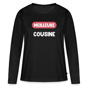 meilleure cousine cadeau cousine cadeau cousine - T-shirt manches longues Premium bio Femme - noir - Devant - Julia (174cm)