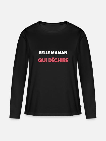 Stiefmutter Stiefmutter Stiefmutter - Frauen Premium Bio Langarmshirt - Schwarz
