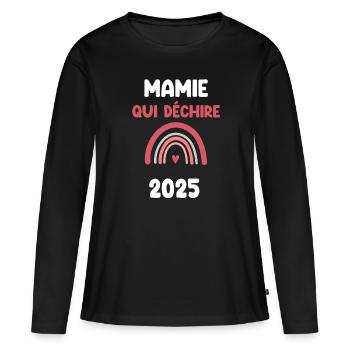 2025 Granny Pregnancy Announcement - Women's Premium Organic Long Sleeve Shirt - black - Front - Julia (174cm)