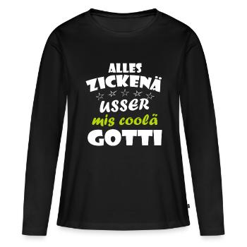 coole gotti - T-shirt manches longues Premium bio Femme - noir - Devant - Julia (174cm)