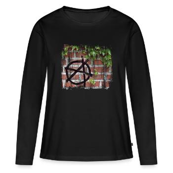 anarchy - Women's Premium Organic Long Sleeve Shirt - black - Front - Julia (174cm)