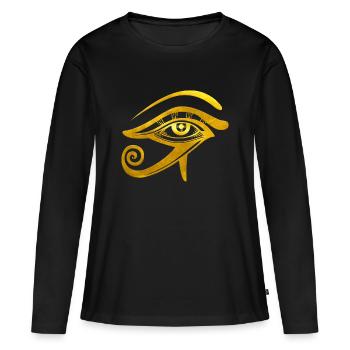 Égypte - T-shirt manches longues Premium bio Femme - noir - Devant - Julia (174cm)