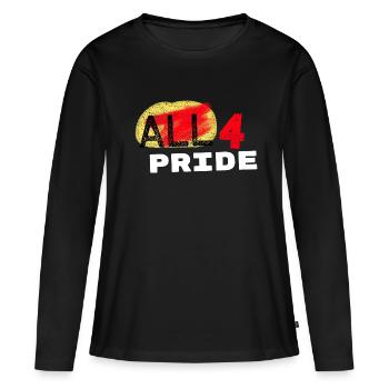 All 4 pride. Pride month. Gay pride - T-shirt manches longues Premium bio Femme - noir - Devant - Julia (174cm)