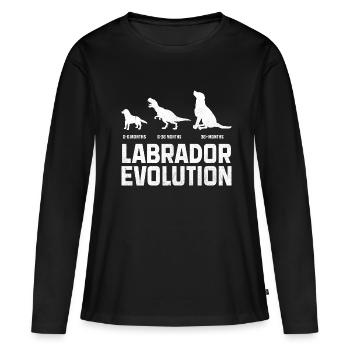 Evolution Labrador Retriever Retrievers de laboratoire - T-shirt manches longues Premium bio Femme - noir - Devant - Julia (174cm)