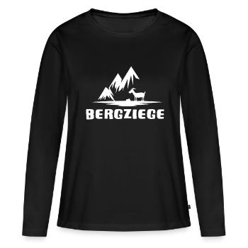 bergwandern bergziege alpin bergziel via ferrata - Frauen Premium Bio Langarmshirt - Schwarz - Vorne - Julia (174cm)