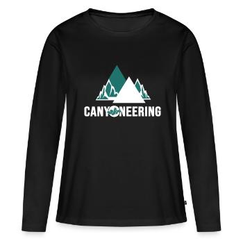 canyoning canyoning montagnes riveraction - T-shirt manches longues Premium bio Femme - noir - Devant - Julia (174cm)