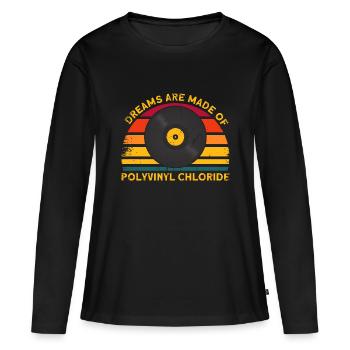 Vinyl Record Record Collection Gift - Women's Premium Organic Long Sleeve Shirt - black - Front - Julia (174cm)