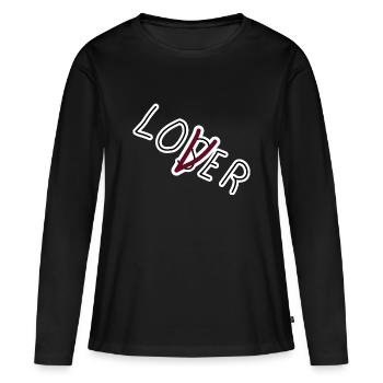 C'est un film de perdant amoureux - T-shirt manches longues Premium bio Femme - noir - Devant - Julia (174cm)