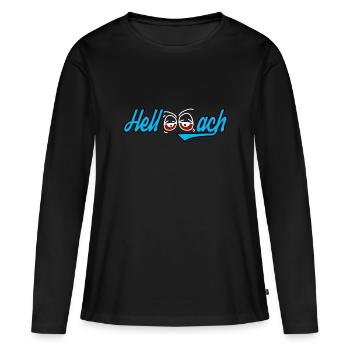 Wide awake - T-shirt manches longues Premium bio Femme - noir - Devant - Julia (174cm)