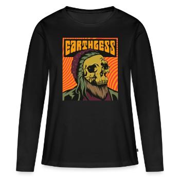 Stoner Rock Totenkopf - T-shirt manches longues Premium bio Femme - noir - Devant - Julia (174cm)