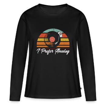 Record Collector Vinyl Record Collection - Women's Premium Organic Long Sleeve Shirt - black - Front - Julia (174cm)