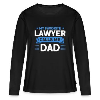 Avocat en droit Étudiant en droit Faculté de droit - T-shirt manches longues Premium bio Femme - noir - Devant - Julia (174cm)