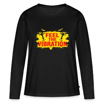 marteau-piqueur construction de route vibration construction de maison - T-shirt manches longues Premium bio Femme - noir - Devant - Julia (174cm)