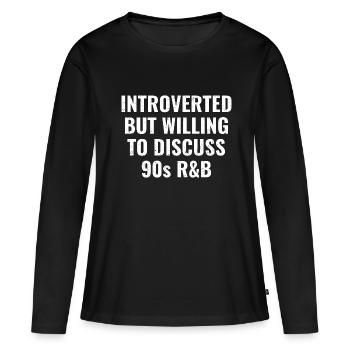 années quatre-vingt-dix - T-shirt manches longues Premium bio Femme - noir - Devant - Julia (174cm)