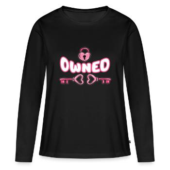 Possessed Submissive Slave Domina Chastity Cuckold - Women's Premium Organic Long Sleeve Shirt - black - Front - Julia (174cm)
