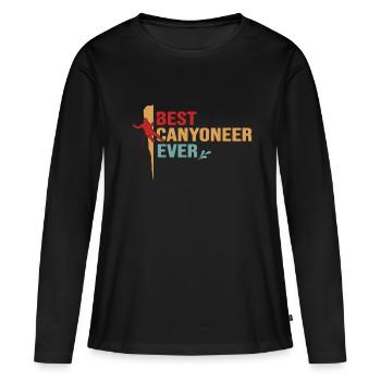 canyoning canyoning canyon canyoneer - T-shirt manches longues Premium bio Femme - noir - Devant - Julia (174cm)