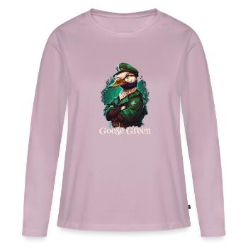 Goose Green S. Patty Day - Women's Premium Organic Long Sleeve Shirt - dusky pink - Front - Julia (174cm)