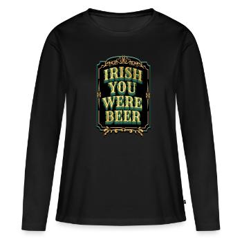 Irlandais vous étiez Bière - St. Patty - T-shirt manches longues Premium bio Femme - noir - Devant - Julia (174cm)