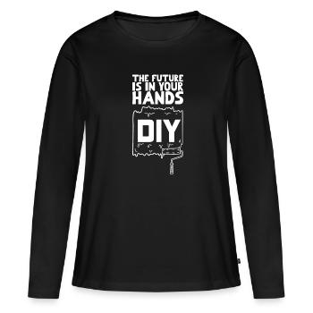 DIY The Future is in Your Hands - Women's Premium Organic Long Sleeve Shirt - black - Front - Julia (174cm)