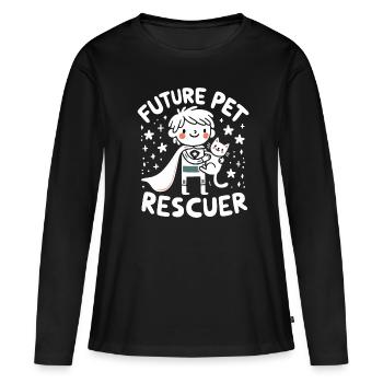 Future Pet Rescuer - Your Compassion - Women's Premium Organic Long Sleeve Shirt - black - Front - Julia (174cm)