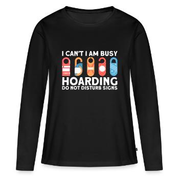 Sammeln Urlaub Sammlung Geschenk - Frauen Premium Bio Langarmshirt - Schwarz - Vorne - Julia (174cm)