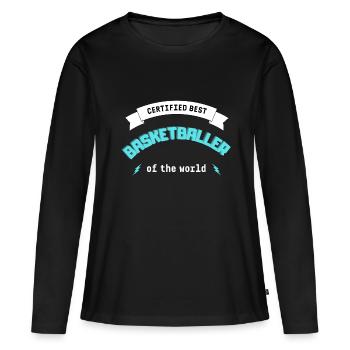 Gift basketball basketball funny sport passion - Women's Premium Organic Long Sleeve Shirt - black - Front - Julia (174cm)