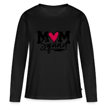 Mom Squad - Team Mama - Momlife - #Motherlife - Women's Premium Organic Long Sleeve Shirt - black - Front - Julia (174cm)